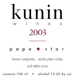 Kunin - Pape Star Santa Ynez Valley Lamer Vineyards 2014 (750ml) (750ml)